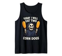 Today I Will Eat Two Corn Dogs Funny Meme Saying Joke Camiseta sin Mangas
