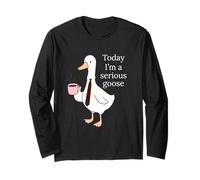 Today I'm A Serious Goose Funny Goose Lovers Men Women Manga Larga