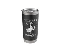 Today I'm A Serious Goose Levantamiento Pesas Gimnasio Fitness Vaso térmico de acero inoxidable de doble pared