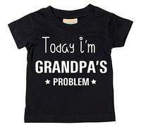 Today I'm Grandpa's Camiseta Del Problema Bebé Niño Niños Disponible en tallas 0-6 Months to 14-15 Años Varios Colores Disponibles - Negro, 0-6 Months