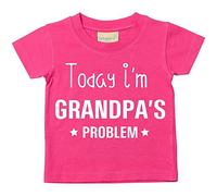 Today I'm Grandpa's Camiseta Del Problema Bebé Niño Niños Disponible en tallas 0-6 Months to 14-15 Años Varios Colores Disponibles - Rosa, 18-24 Months