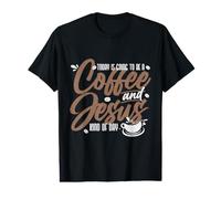Today Is Going To Be A Coffee and Jesus Kind of Day Camiseta gráfica económica