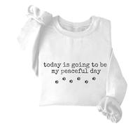 Today Is Going To Be My Peaceful Day - Sudadera divertida unisex para amantes de los animales con pata de perro, blanco, XXL