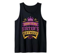 Today Is My Sister's Birthday Purple Crown Festive Camiseta sin Mangas