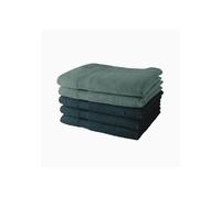 TODAY - Juego de 5 sábanas de baño (70 x 130 cm, 100% algodón, 3 Pavo Real + 2 celadones)