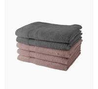 TODAY Juego de Toallas Gris Rosa Claro 5 Piezas 70 x 130 cm