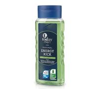 Today Men Dark Intense 5 en 1 Gel de ducha para cuerpo, cara, cabello, afeitado e hidratación, con extracto de guaraná, 300 ml (Energy Kick)