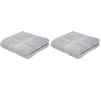 TODAY - Toalla de baño (algodón, 50 x 90 cm, Acero Inoxidable) (Paquete de 2)