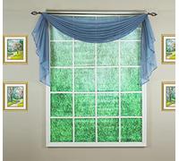 Today's Curtain Emelia - Bufanda de Gasa Original de 144 Pulgadas, Azul cuña, 45 Pulgadas de Ancho x 144 Pulgadas de Largo