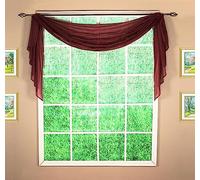 Today's Curtain Emelia - Bufanda de Gasa Original de 144 Pulgadas, borgoña, 45 Pulgadas de Ancho x 144 Pulgadas de Largo