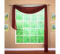 Today's Curtain Emelia - Bufanda de Gasa Original de 216 Pulgadas, borgoña, 45 Pulgadas de Ancho x 216 Pulgadas de Largo