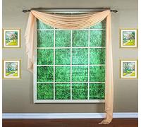 Today's Curtain Emelia - Bufanda de Gasa Original de 216 Pulgadas, melocotón, 45 Pulgadas de Ancho x 216 Pulgadas de Largo