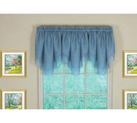 Today's Curtain Emelia Original Voile Ascot 25 Pulgadas, cuña Azul, 40 Pulgadas de Ancho x 25 Pulgadas de Largo