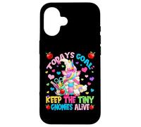 Todays Goal Keep The Tiny Gnomies Alive For Unicorn Teacher Carcasa para iPhone 16