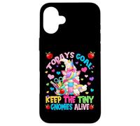 Todays Goal Keep The Tiny Gnomies Alive For Unicorn Teacher Carcasa para iPhone 16 Plus