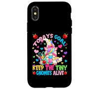 Todays Goal Keep The Tiny Gnomies Alive For Unicorn Teacher Carcasa para iPhone X/XS