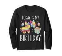 Todays My Birthday Llama Boy Family Bday Party Decoraciones Manga Larga