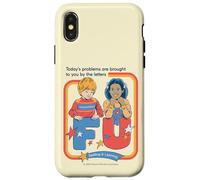 Today's Problems F U Sarcastic Retro Funny Adult Humor Carcasa para iPhone X/XS