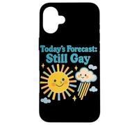 Todays Pronóstico Todavía Gay Lindo Pastel Orgullo Gráfico Carcasa para iPhone 16 Plus