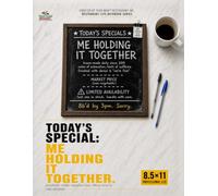 Today's Special, Me Holding It Together: Large Lined Notebook
