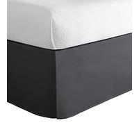 TodaysHome Falda de Cama clásica a Medida con Volantes, diseño de Mezcla de algodón, con una Longitud de caída de 35,56 cm, King, Color Gris