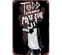 Todd and the Book of Pure Evil: The End of the End - Póster de la película retro divertido de metal, decoración de pared para el hogar al aire libre, 8 x 12 pulgadas