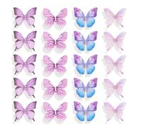 TODDER 20 pinzas de pelo de mariposa morada para mujeres y niñas, accesorios para el pelo de hadas Y2K, lindas pinzas de pelo de mariposa para fiestas temáticas, bailes, cumpleaños, bodas y regreso a