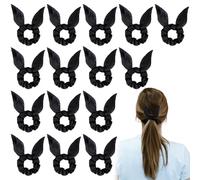 TODDER Coleteros elásticos negros para el cabello, coleteros para mujeres y niñas