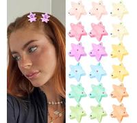 TODDER Paquete de 18 pinzas para el pelo de estrellas pequeñas, pinzas para el pelo de bebé, mini pinzas de garra, pinzas para el pelo, pasadores para el pelo, accesorios para el cabello para mujeres