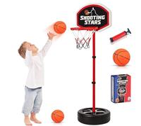Toddler,Aro de baloncesto ajustable con altura de 2.5,4 pies,Mini pelota de baloncesto para interiores con pelota y bomba para bebés, niños, niñas, 5 años antiguos, mini juguete de baloncesto