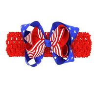 Toddler Baby Giris Boys 4 of July Hairband Hairclip Flag Day Bridal Jewelry Set for Wedding with Hair (A, One Size)