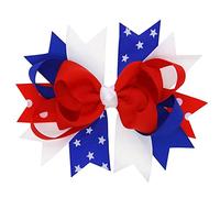 Toddler Baby Giris Boys 4 of July Hairband Hairclip Flag Day Bridal Jewelry Set for Wedding with Hair (D, One Size)