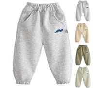 Toddler Baggy Joggers Baby Boys Elastic Waist Pull on Casual Sweatpants Newborn Cotton Wide Leg Track Pants Unisex Kids Tracksuit Bottoms Spring Fall Activewear