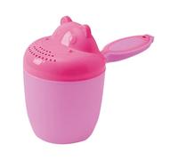 Toddler Bath Cup, Rinse Hair Cup, Head Washing Pourer, Thickened Safety Handle, Cartoon Design, Ideal for Kids, Bathroom Use, 8.27x6.3x4.13 Inches, Pink Green Color, 1 Piece