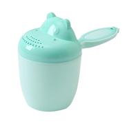 Toddler Bath Cup, Rinse Hair Cup, Head Washing Pourer, Thickened Safety Handle, Cartoon Design, Ideal for Kids, Bathroom Use, 8.27x6.3x4.13 Inches, Pink Green Color, 1 Piece