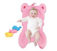 Toddler Bath Cushion, Soft Foam Bath Support Pad for Babies and, 1 Piece Tub Seat with Built-In Toys, Non-Slip Sponge Cushions Sink Counter or Bathtub Infant Bathing Supports