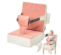 Toddler Booster Seat for Dining Table | Kids Booster Seat with Strong Support | Anti-Scratch Portable Cushion with Non-Slip Bottom, Elasticity Straps, Travel-Friendly, Comfortable Seat for Kids