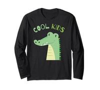 Toddler Boy Funny Animal Lover, Kids, Crocodile Alligator Manga Larga