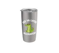 Toddler Boy Funny Animal Lover, Kids See You Later Alligator Vaso térmico de acero inoxidable de doble pared
