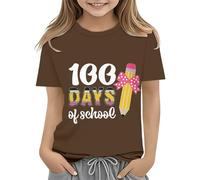 Toddler Boy Girl Summer Clothes First Day of School Shirt In My Pre School Shirt Toddler Kindergarten Shirts KurzBluse Mädchen, café, 3-4 años