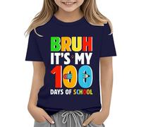 Toddler Boy Girl Summer Clothes First Day of School Shirt In My Pre School Shirt Toddler Kindergarten Shirts Reversible Pailletten Shirt Mädchen 128 (Dark Blue, 12-13 Years)