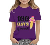 Toddler Boy Girl Summer Clothes First Day of School Shirt In My Pre School Shirt Toddler Kindergarten Shirts KurzBluse Mädchen, morado, 3-4 años