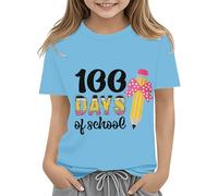 Toddler Boy Girl Summer Clothes First Day of School Shirt In My Pre School Shirt Toddler Kindergarten Shirts KurzBluse Mädchen, azul celeste, 10-11Years