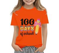 Toddler Boy Girl Summer Clothes First Day of School Shirt In My Pre School Shirt Toddler Kindergarten Shirts KurzBluse Mädchen, naranja, 4-5 años
