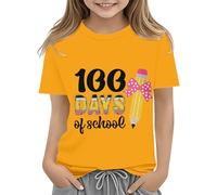 Toddler Boy Girl Summer Clothes First Day of School Shirt In My Pre School Shirt Toddler Kindergarten Shirts KurzBluse Mädchen, amarillo, 10-11Years