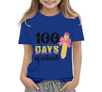 Toddler Boy Girl Summer Clothes First Day of School Shirt In My Pre School Shirt Toddler Kindergarten Shirts KurzBluse Mädchen, azul, 6-7 años
