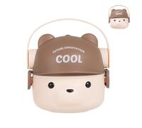 Toddler - Caja de almuerzo genérica para niños | Lindo oso de doble capa 800 ml Small Lunch Box | Food Storage For Salad Portion Control Breakfast Meal Prep School Daycare Work Offices Hiking Travel