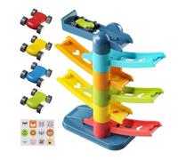 Toddler Car Ramp, Racer Track Toy, Motor Skills 8.82x8.66x2.99 Inches, Educational Interactive Design, Durable Material, Multi-Color, For Kids Over 3 Years, Easy to Store