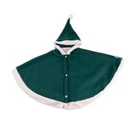 Toddler Christmas Girls Hooded Cape Cloak Poncho Coat Snowsuit Carseat Poncho Jacket Winter Outfit, verde, 3-4 años
