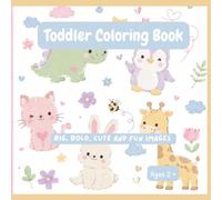 Toddler Coloring Book: Thick lines, large shapes, and cheerful themes like animals, trucks, and everyday objects, it helps kids ages 2-5 build confidence while having fun.